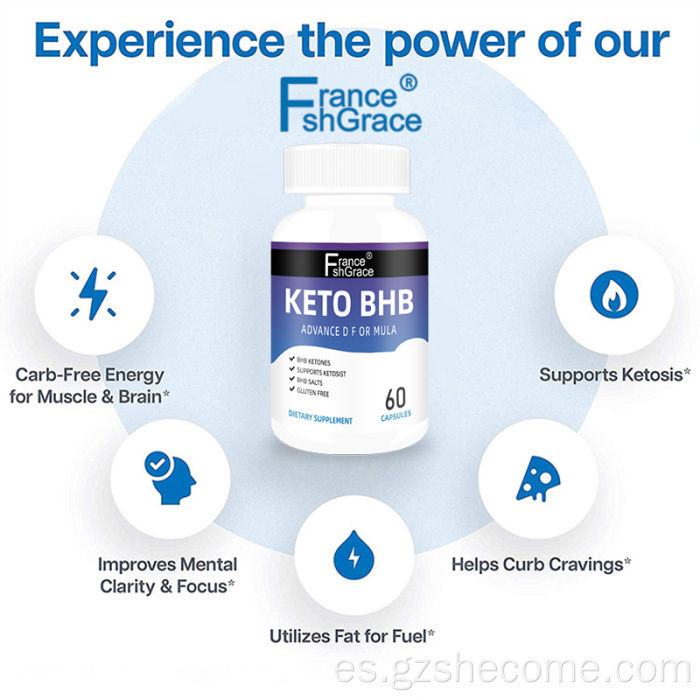 Suplementos de pérdida de peso de ceto Boost Cápsulas de Keto BHB